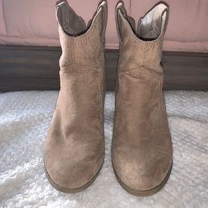Tan ankle booties
